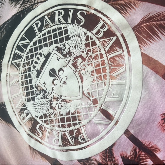 Balmain Men’s Graphic Print‎ Sunset Palms T-Shirt Size M Made In Portugal - Picture 14 of 16